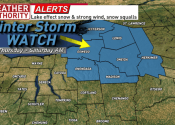 Winter Storm Watch for heavy lake effect snow & strong wind in CNY