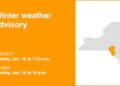 Winter weather advisory for Delaware and Sullivan counties until Sunday night — potentially 3 inches of snow