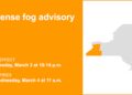 Dense fog advisory for Western NY, Finger Lakes until Wednesday midday — quarter mile visibility