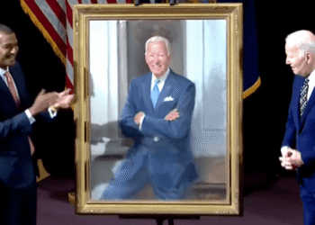 Former President Biden’s official portrait unveiled at Syracuse University