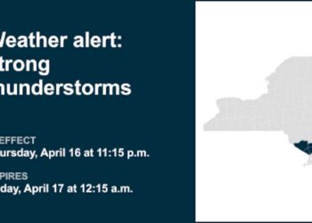 Brace for strong thunderstorms in Hudson Valley until early Friday — winds gusting up to 40 mph