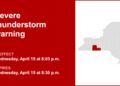 Update: Look for damaging winds and walnut-sized hail with thunderstorms in Chemung and Steuben counties Wednesday