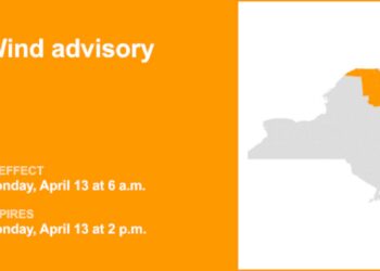 Wind advisory affecting North Country until Monday afternoon — gusts may reach 50 mph