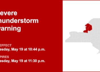 Thunderstorms with damaging winds in Central NY, North Country Tuesday — gusts as high as 60 mph