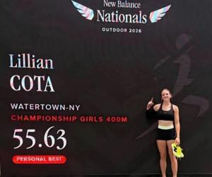 High school track and field: South Jefferson’s Cota achieves personal best at nationals in final race