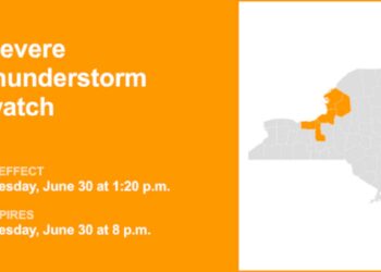 Severe thunderstorm watch for Central NY, North Country until Tuesday evening
