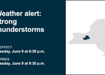 Marble-sized hail expected with thunderstorms to hit Finger Lakes, Central NY Tuesday — wind gusts reaching 50 mph