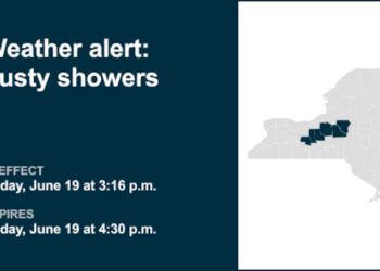Prepare for thunderstorms and gusty showers in Finger Lakes, Central NY early Friday evening