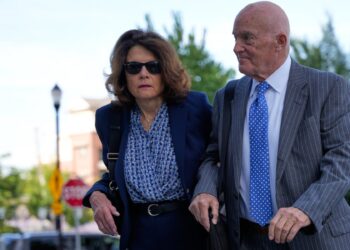 Watch moment Erika Kirk aburptly leaves courtroom as witness describes moment Charlie was killed