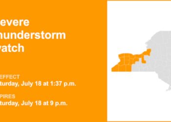 Severe thunderstorm watch for Western NY, Finger Lakes until Saturday night