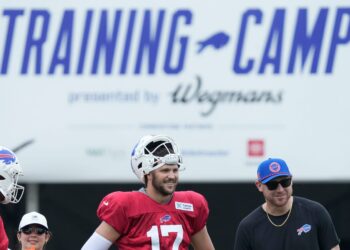 Joe Brady explains what to expect from Bills’ ‘Red and Blue’ practice