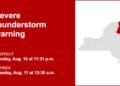 Update: Damaging winds foreseen with thunderstorms in Clinton and Essex counties Monday — gusts as high as 60 mph