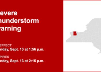 Update: Expect damaging winds with thunderstorms in Genesee and Orleans counties Sunday